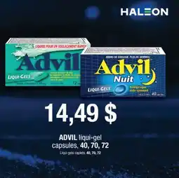 Jean Coutu ADVIL liqui-gel capsules 40, 70, 72 offer