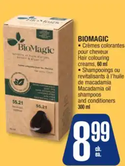Jean Coutu BIOMAGIC Hair colouring creams, shampoos and conditioners offer