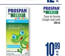 Jean Coutu PROSPAN HELIXIA Cough and cold offer