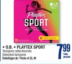 Jean Coutu O.B., PLAYTEX SPORT Selected tampons offer