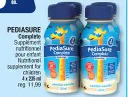 Jean Coutu PEDIASURE Complete Nutritional supplement for children offer