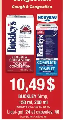 Jean Coutu BUCKLEY'S Syrup offer