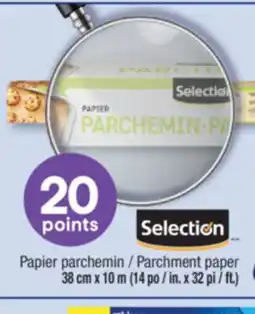 Jean Coutu SELECTION Parchment paper offer