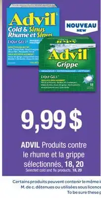 Jean Coutu ADVIL Selected cold and flu products offer