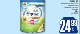 Jean Coutu SIMILAC Selected powdered formulas offer