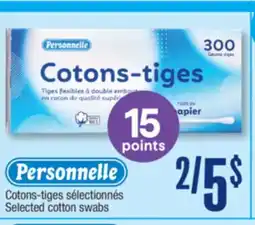 Jean Coutu PERSONNELLE Selected cotton swabs offer