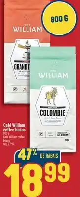 Marché Adonis CAFÉ WILLIAM COFFEE BEANS | CAFÉ WILLIAM COFFEE BEANS offer