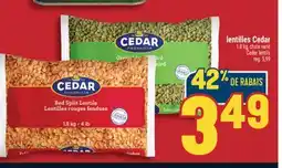 Marché Adonis LENTILLES CEDAR | CEDAR LENTILS offer