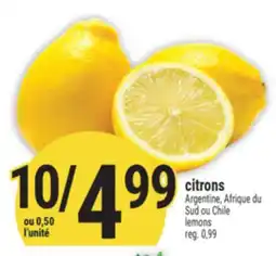 Marché Adonis CITRONS | LEMONS offer