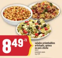 Marché Adonis SALADES PRÉEMBALLÉES ARTICHAUTS, QUINOA OU POIS CHICHE | PREPACKED SALADS offer