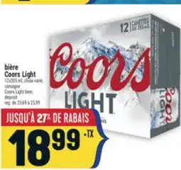 Marché Adonis BIÈRE COORS LIGHT | COORS LIGHT BEER offer
