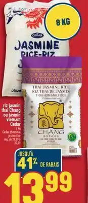 Marché Adonis RIZ JASMIN THAI CHANG OU JASMIN VIETNAM CEDAR | CEDAR PHOENICIA JASMIN RICE offer