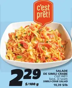 IGA C'EST PRÊT! SIMILI-CRAB SALAD offer