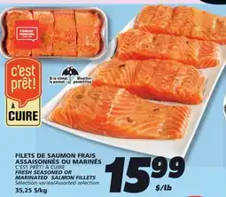 IGA FRESH SEASONED OR MARINATED SALMON FILLETS offer