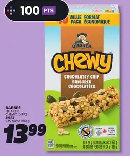 IGA QUAKER CHEWY, DIPPS BARS offer