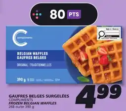 IGA COMPLIMENTS FROZEN BELGIAN WAFFLES offer