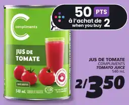 IGA COMPLIMENTS TOMATO JUICE offer
