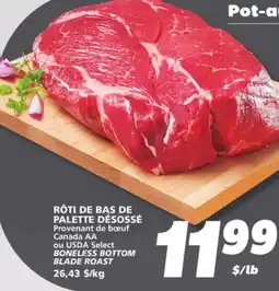 IGA BONELESS BOTTOM BLADE ROAST offer