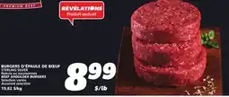 IGA BEEF SHOULDER BURGERS offer