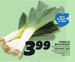 IGA ORGANIC LEEK offer