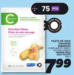 IGA COMPLIMENTS SIMPLE NATURELLEMENT FROZEN WILD SOLE FILLETS offer