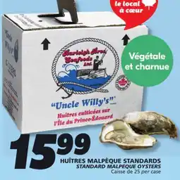 IGA STANDARD MALPEQUE OYSTERS offer