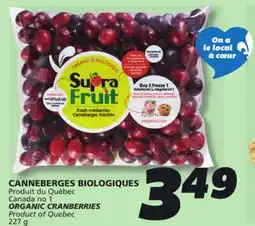 IGA ORGANIC CRANBERRIES offer