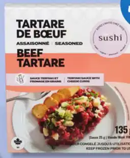 IGA SUSHI À LA MAISON FROZEN SEASONED BEEF TARTARE offer