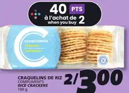 IGA COMPLIMENTS RICE CRACKERS offer