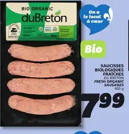 IGA FRESH ORGANIC SAUSAGES offer