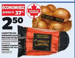 Provigo FARMER'S MARKET CARROTS OR YELLOW ONIONS, SAC DE 3 LB offer