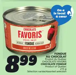 IGA CHOCOLATS FAVORIS CHOCOLATE FONDUE offer