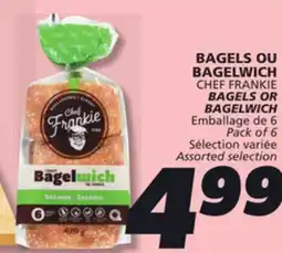 IGA CHEF FRANKIE BAGELS OR BAGELWICH offer