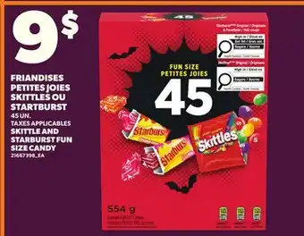 Provigo SKITTLE AND STARBURST FUN SIZE CANDY, 45 UN offer