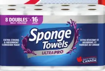 Provigo SPONGETOWELS ULTRAPRO ESSUIE-TOUT 8=16 ROULEAUX offer