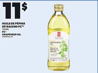 Provigo PC GRAPESEED OIL, 750 ML offer