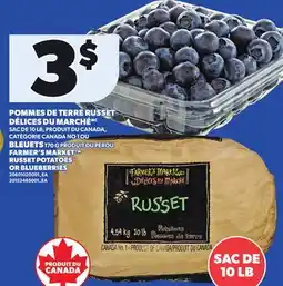 Provigo FARMER'S MARKET RUSSET POTATOES OR BLUEBERRIES offer