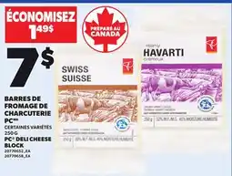 Provigo PC DELI CHEESE BLOCK, 250 G offer