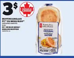 Provigo PC OR BLUE MENU ENGLISH MUFFINS, 6 UN offer