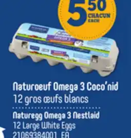 Provigo NATUREGG OMEGA 3 NESTLAID 12 LARGE WHITE EGGS offer
