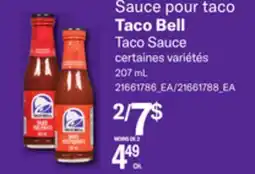 Provigo TACO BELL TACO SAUCE, 207 ML offer