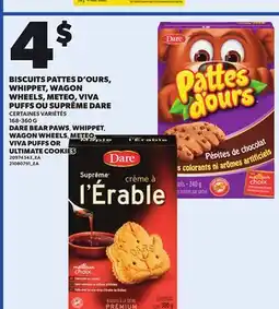 Provigo DARE BEAR PAWS, WHIPPET WAGON WHEELS, METEO VIVA PUFFS OR ULTIMATE COOKIES, 168-360 G offer