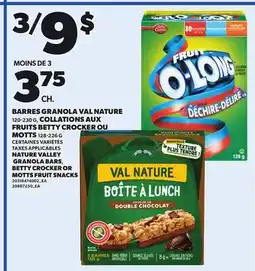 Provigo NATURE VALLEY GRANOLA BARS, 120-230 G, BETTY CROCKER OR MOTTS FRUIT SNACKS, 128-226 G offer
