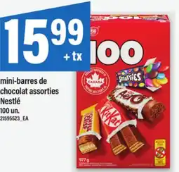 Maxi MINI-BARRES DE CHOCOLAT ASSORTIES NESTLÉ, 100 un offer