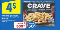 Maxi PLATS CRAVE, 200-340 G OU MACARONI ET FROMAGE DE LUXE KRAFT, 340 G offer