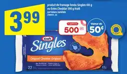 Maxi FONDU SINGLES, 410 G OU EXTRA CHEDDAR,390 G KRAFT offer