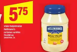 Maxi VRAIE MAYONNAISE HELLMANN'S, 710-890 mL offer