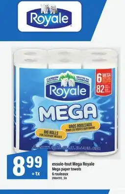 Maxi ESSUIE-TOUT MEGA ROYALE | MEGA PAPER TOWELS, 6 ROULEAUX offer
