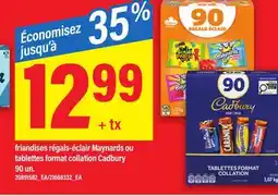 Maxi FRIANDISES ÉCLAIR MAYNARDS OU TABLETTES FORMAT COLLATION CADBURY, 90 un offer