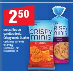 Maxi CROUSTILLES OU GALETTES DE RIZ CRISPY MINIS QUAKER, 90-199 G offer